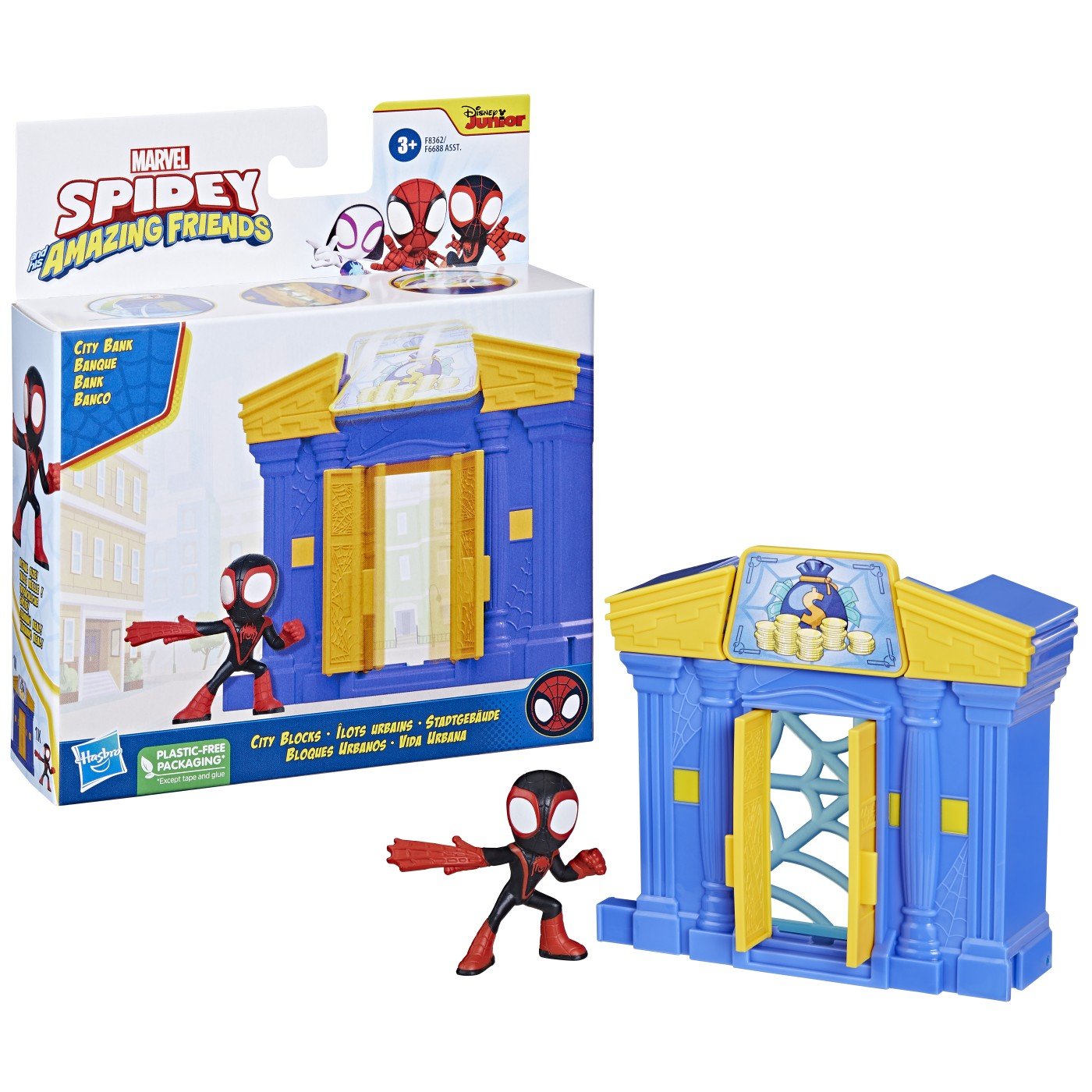 Spidey prietenii extraordinari city bloks set de constructie banca, Hasbro - Publisol.ro