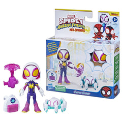 Spidey prietenii extraordinari set figurina ghost spider 10cm si accesorii, Hasbro - Publisol.ro