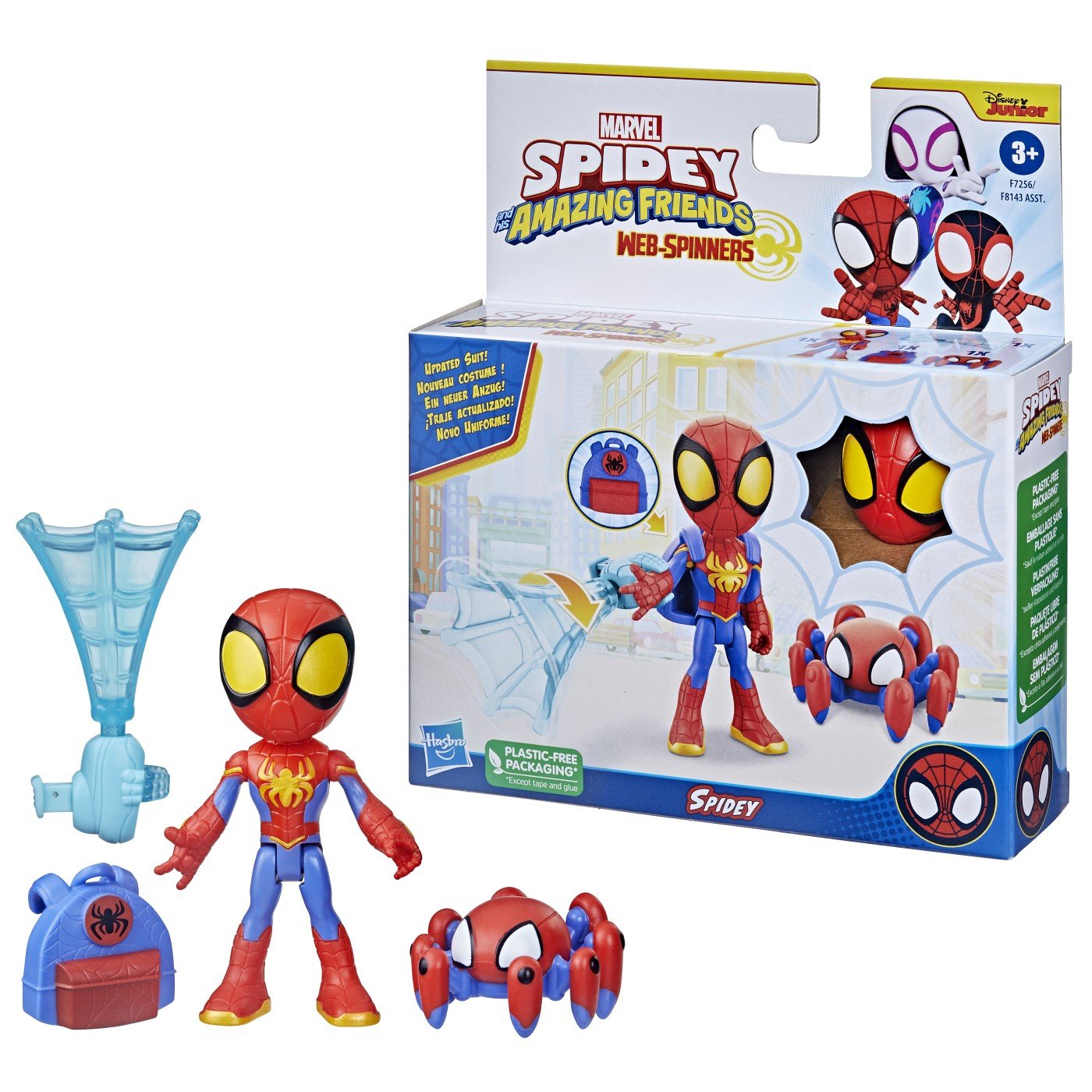 Spidey prietenii extraordinari set figurina spidey 10cm si accesorii, Hasbro - Publisol.ro