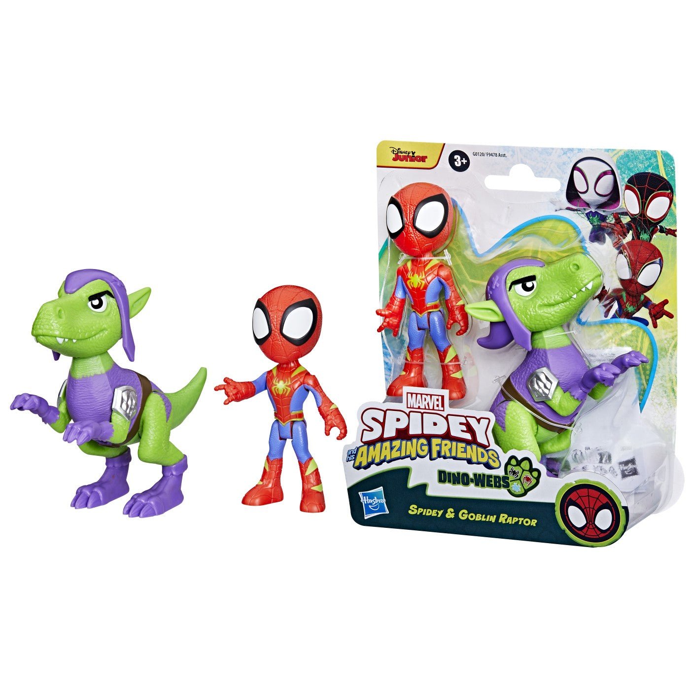 Spidey si prietenii marvel dino webs spidey si goblin raptor, Hasbro - Publisol.ro