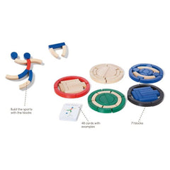 Sporturi, joc de constructie mare din lemn, BS Toys - Publisol.ro