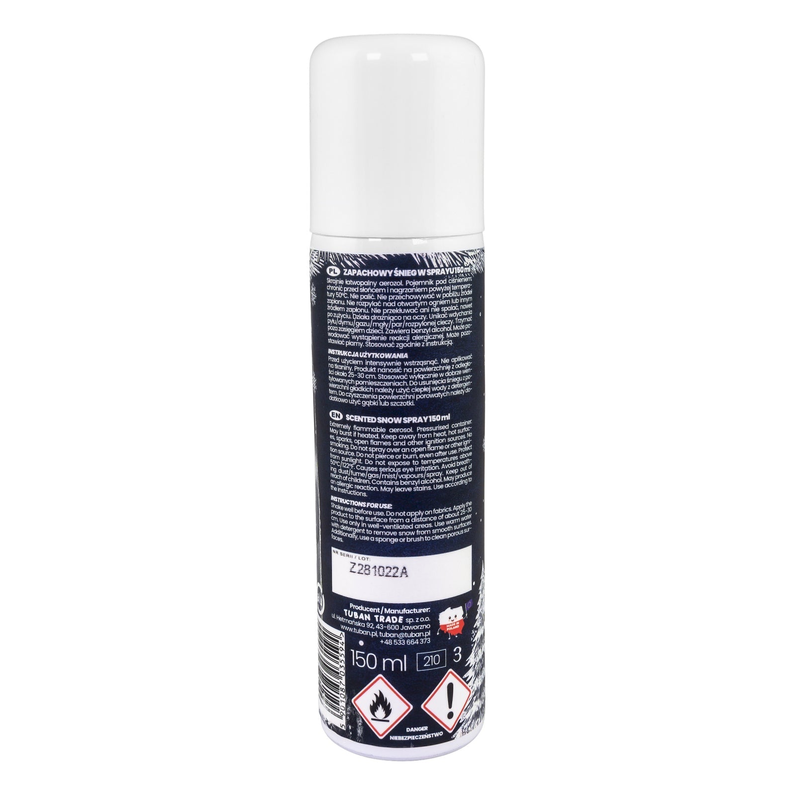 Spray Zapada artificiala parfumata - portocala si scortisoara, 150 ml - Tuban - Publisol.ro