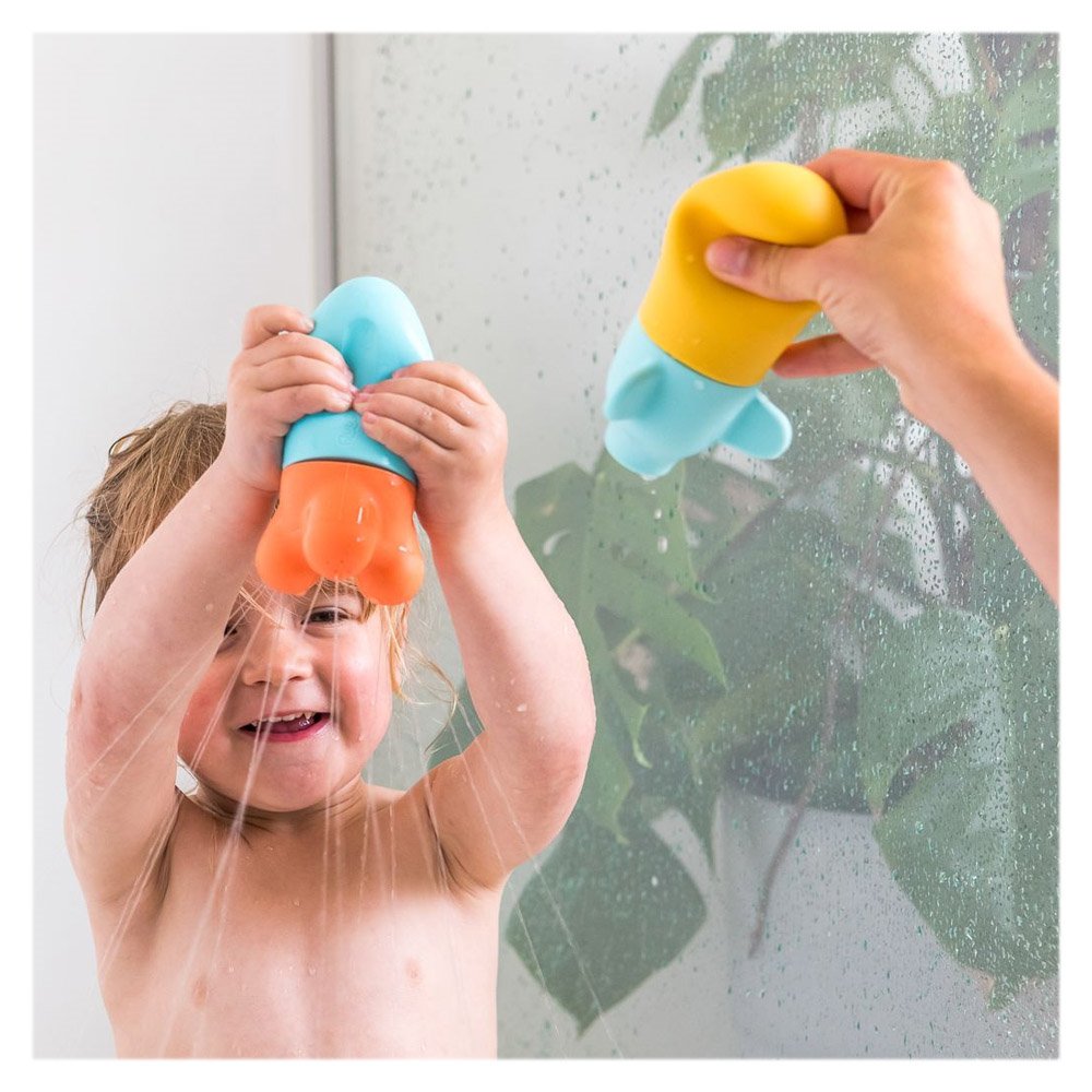 Squeezi Rocket, jucarie stropitoare de baie din silicon, Quut Toys - Publisol.ro