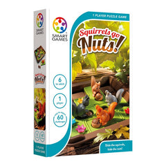 Squirrels Go Nuts!, joc de logica cu 80 de provocari, 6+ ani, editie internationala, Smart Games - Publisol.ro