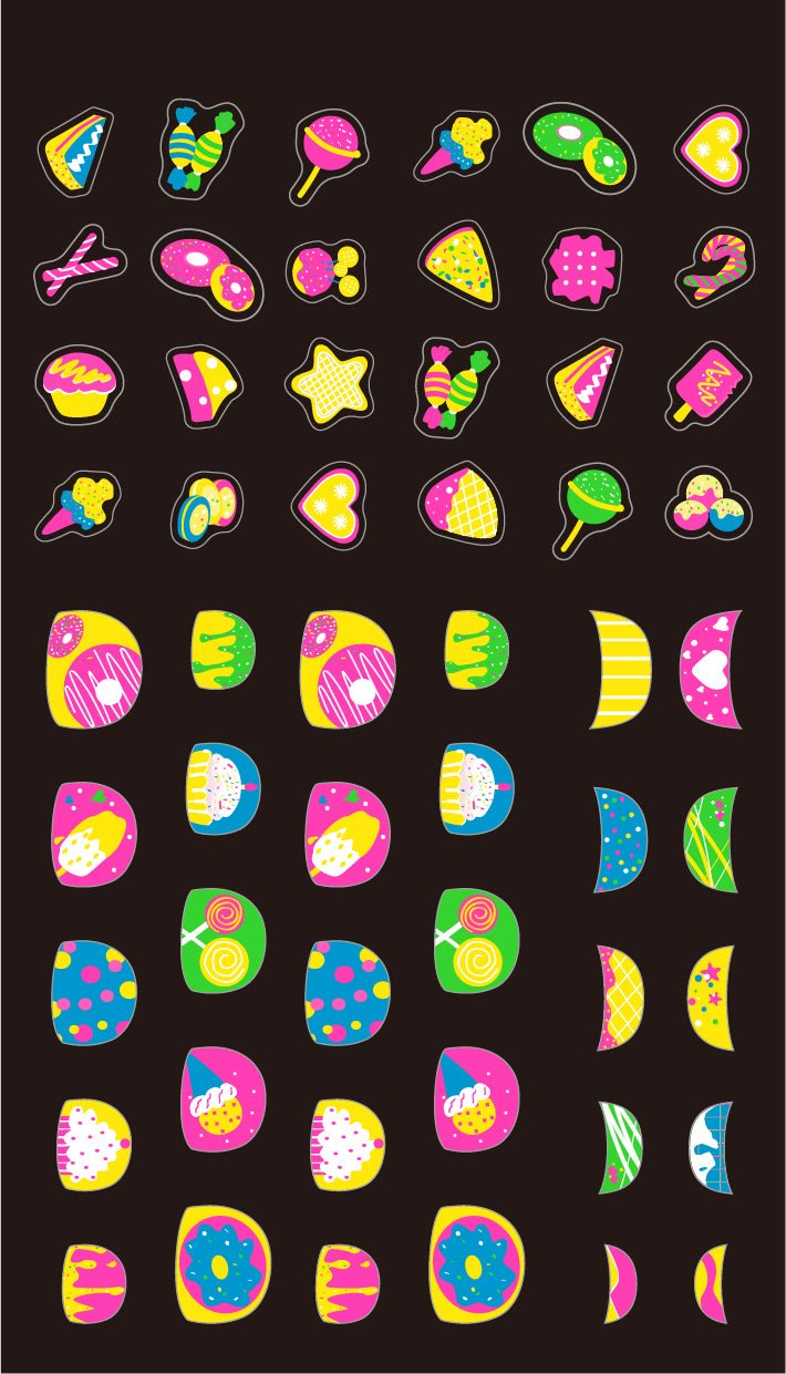 Stickere pentru unghii fosforescente - Cookie - Avenir - Publisol.ro