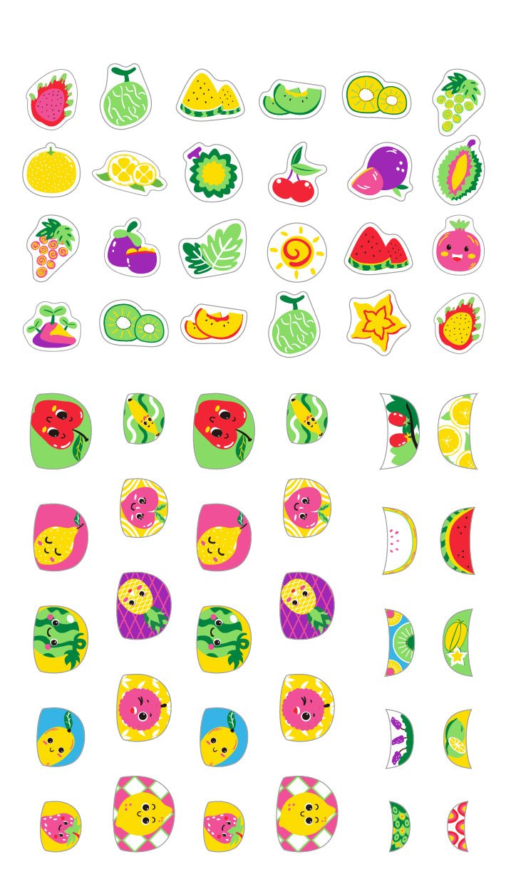 Stickere pentru unghii fosforescente - Fructe - Avenir - Publisol.ro