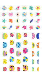Stickere pentru unghii cu sclipici - Flori - Avenir