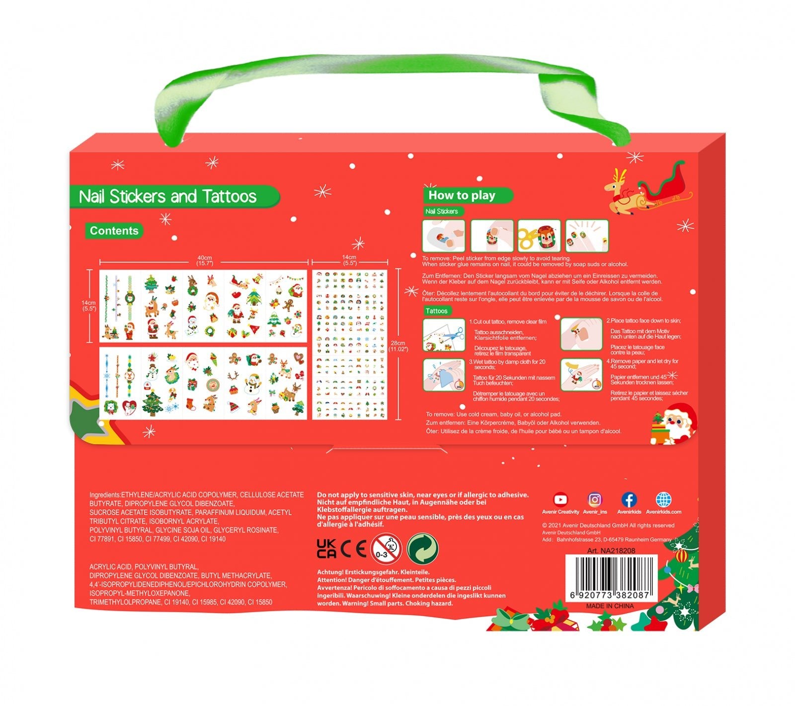 Stickere pentru unghii si tatuaje - Craciun - Avenir - Publisol.ro