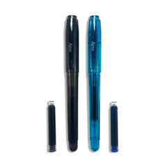 Stilouri Splendid Duo - set de 2 stilouri cu 4 rezerve de cerneala albastra si neagra - Ooly
