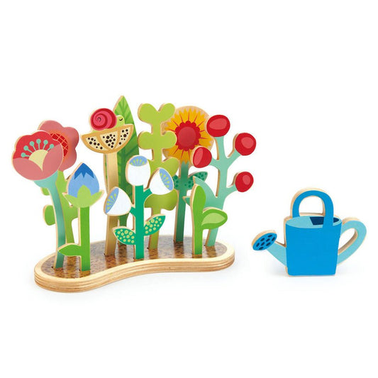 Stratul de flori, din lemn premium - Flower Bed - 12 piese - Tender Leaf Toys - Publisol.ro