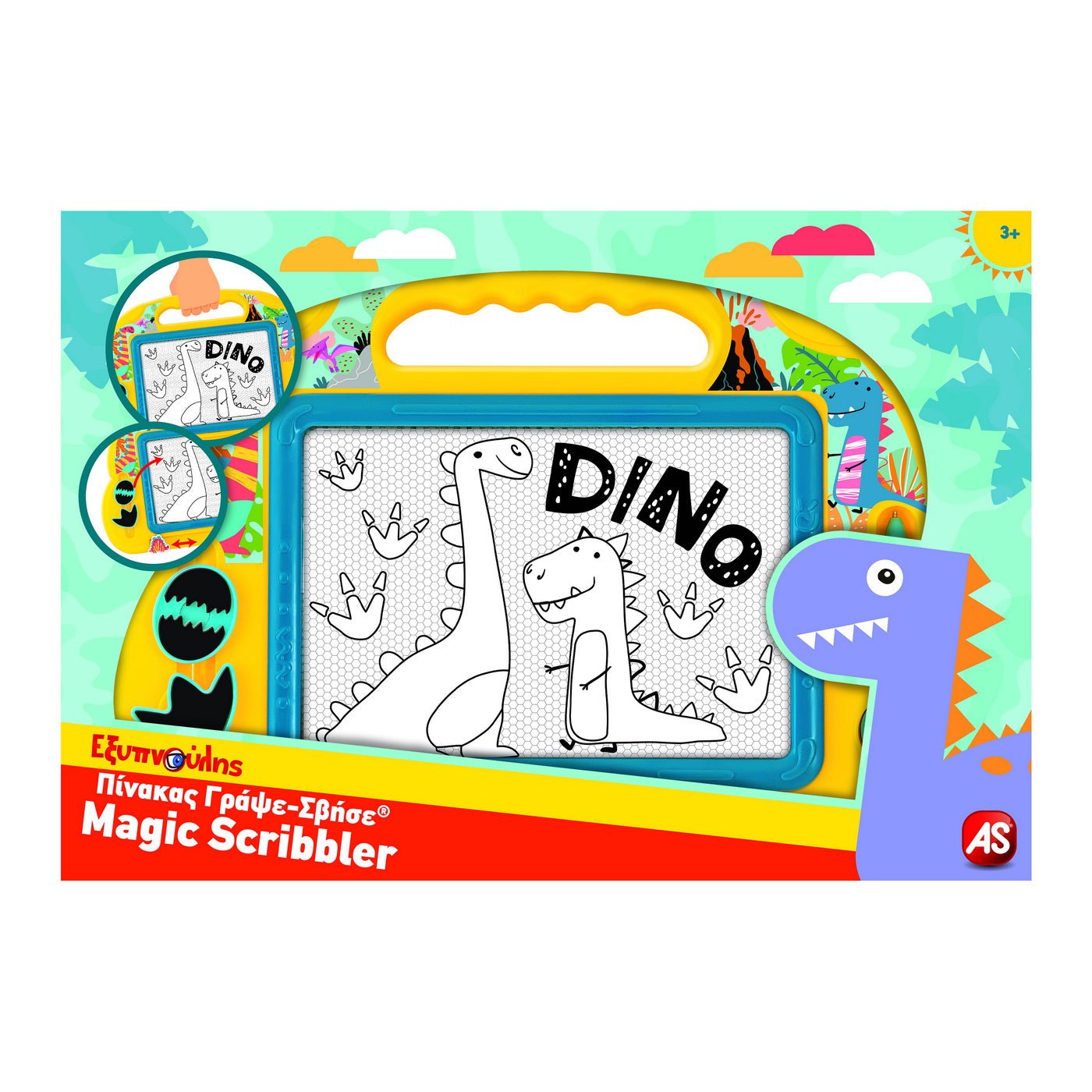 Tabla magnetica magic scribbler baby dinozaur, AS - Publisol.ro