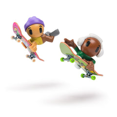 Tech dech sk8 crew pachet 2 seturi placa si figurina 9.6cm casca mov si casti albe, Spin Master - Publisol.ro