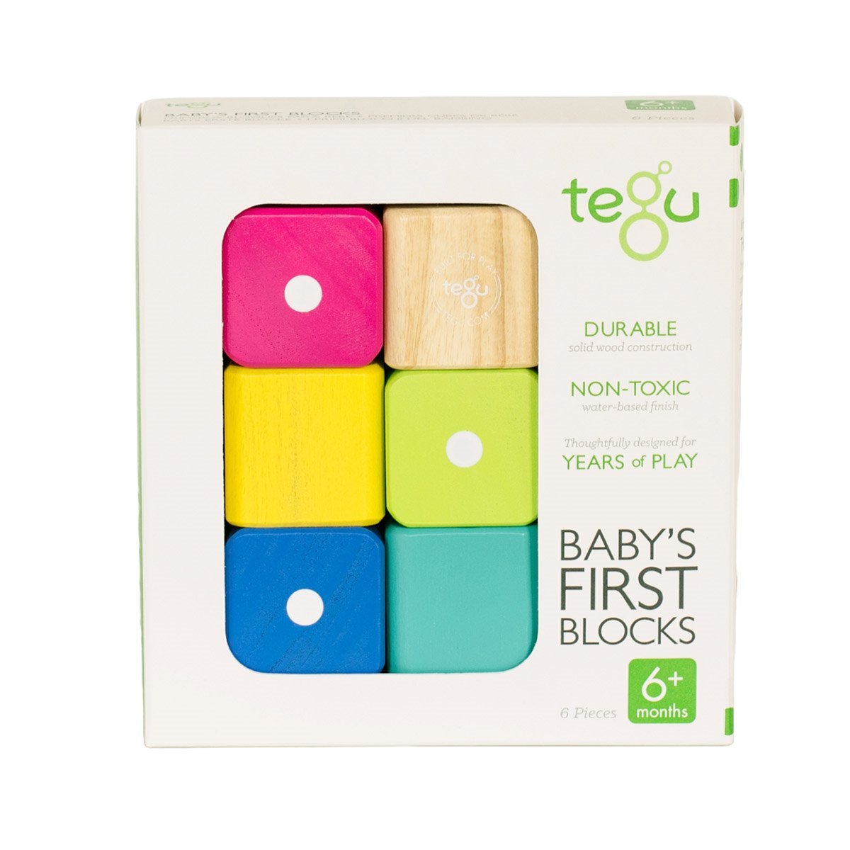 Tegu Baby 6, primele blocuri din lemn magnetic, 6 buc. - Publisol.ro