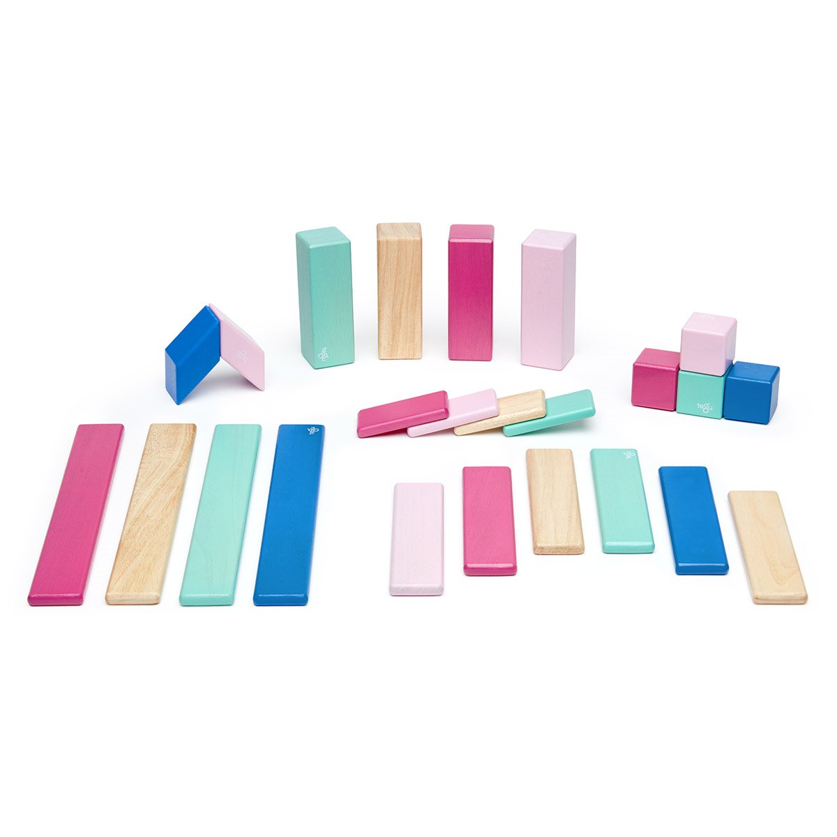 Tegu Blossom, set 24 piese din lemn magnetic - Publisol.ro