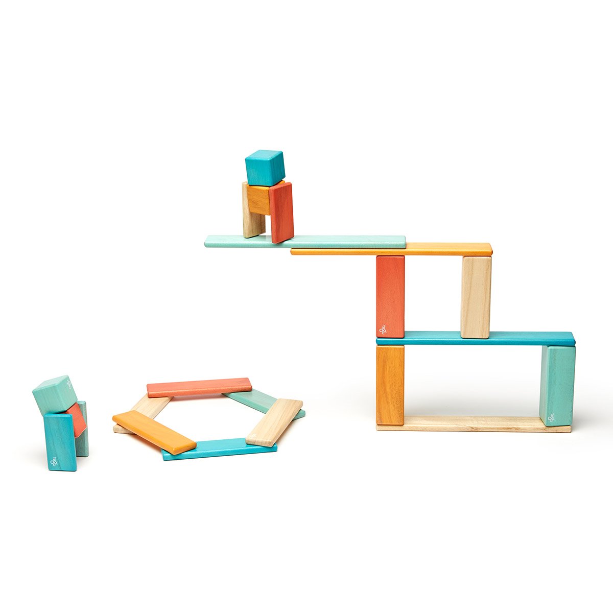 Tegu Sunset, set 24 piese din lmn magnetic - Publisol.ro