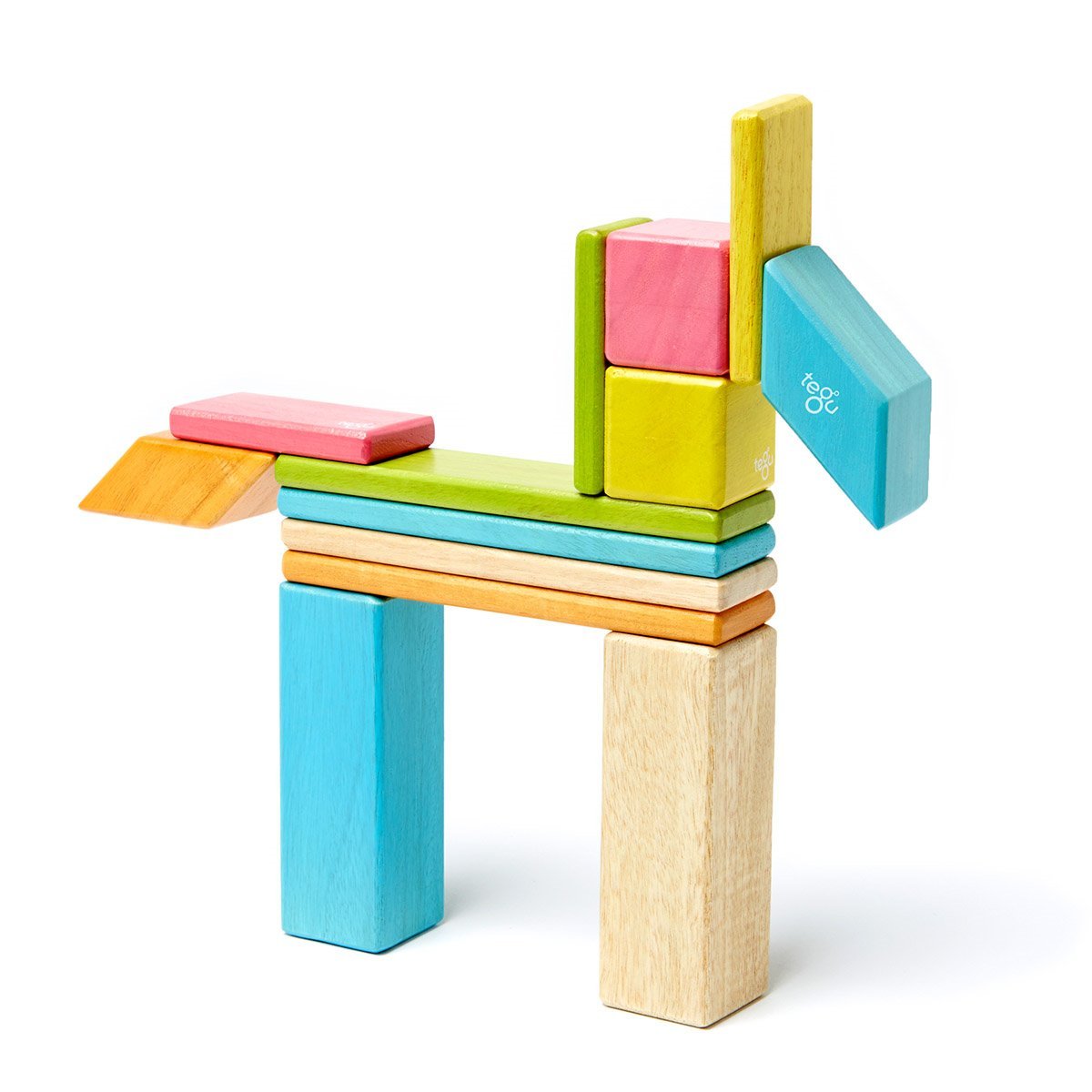 Tegu Tints, set 14 piese din lemn magnetic - Publisol.ro