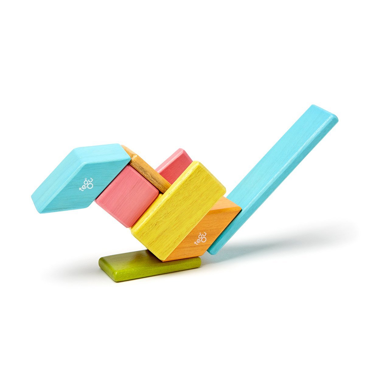 Tegu Tints, set 14 piese din lemn magnetic - Publisol.ro