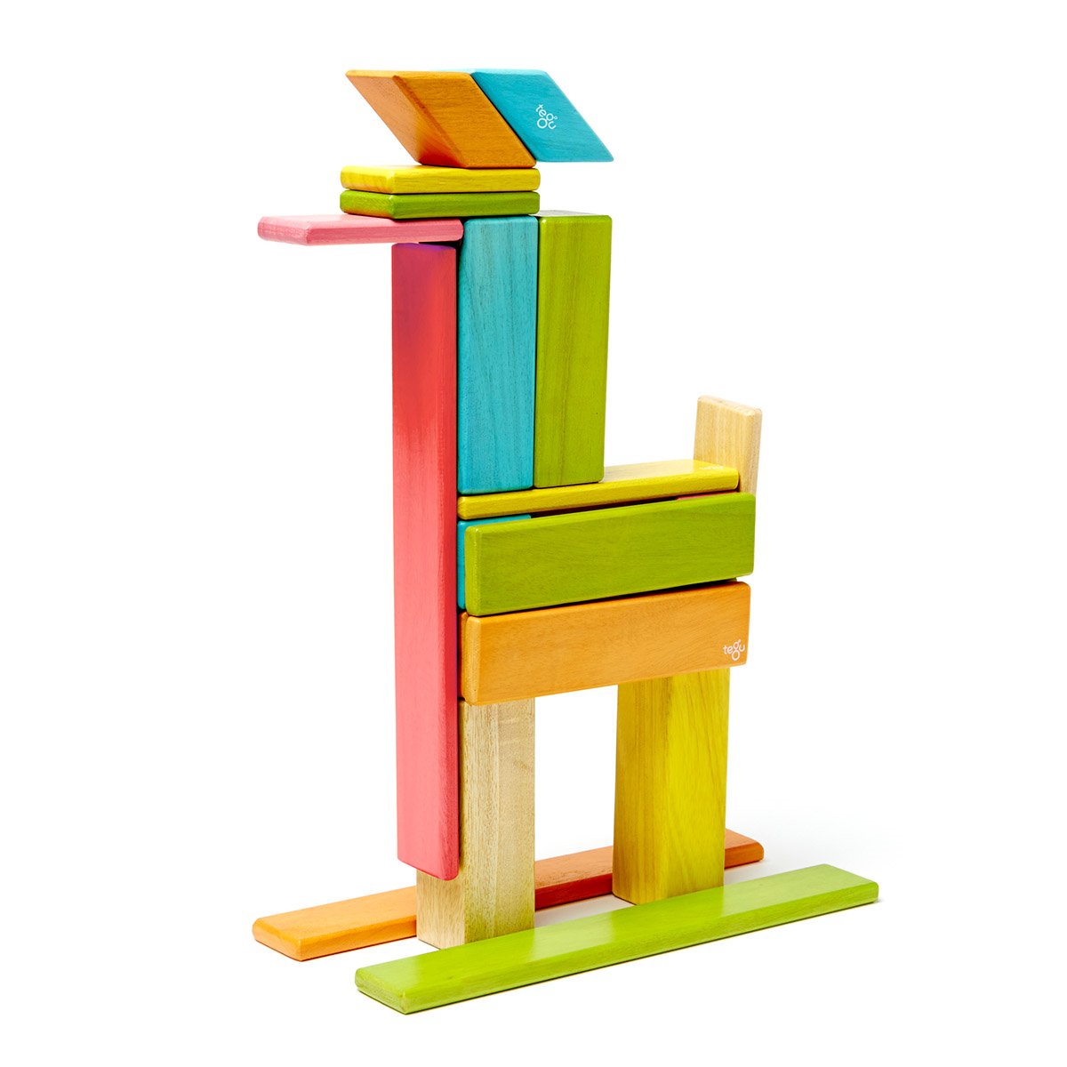 Tegu Tints, set 24 piese din lemn magnetic - Publisol.ro