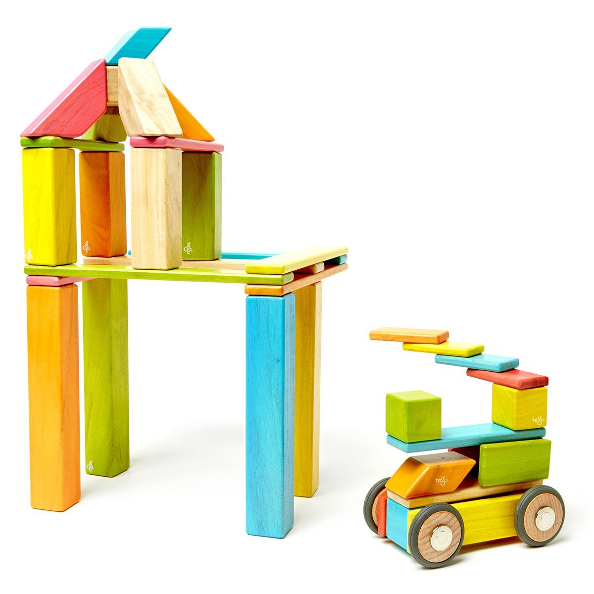 Tegu Tints, set 42 piese din lemn magnetic - Publisol.ro