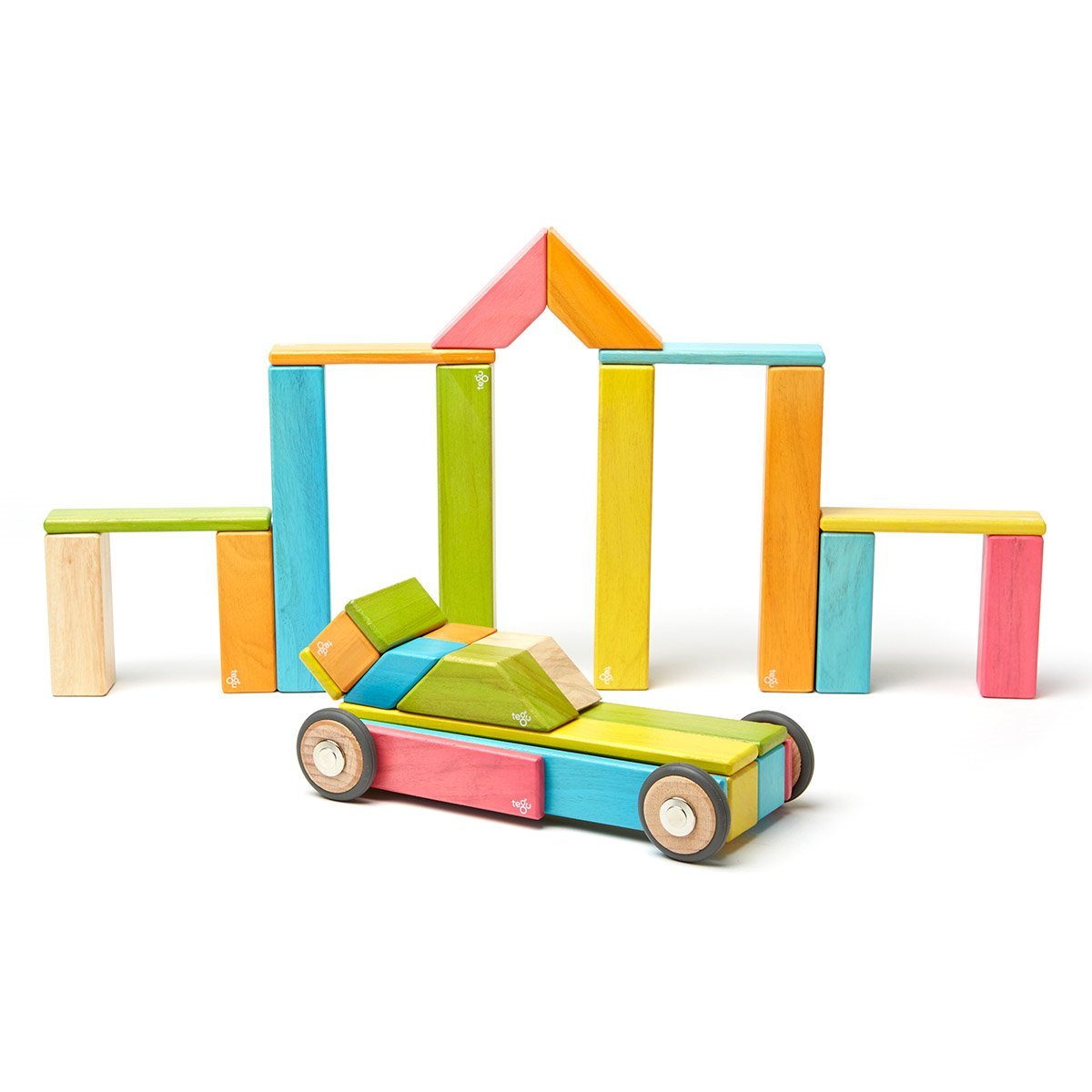 Tegu Tints, set 42 piese din lemn magnetic - Publisol.ro