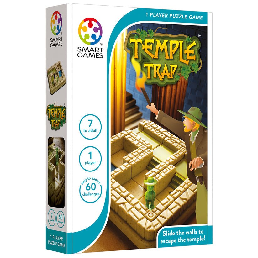 Temple Trap, joc de logica cu 60 de provocari, 7+ ani, editie internationala, Smart Games - Publisol.ro