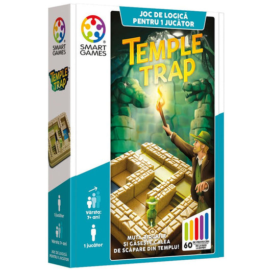 Temple Trap, joc de logica cu 60 de provocari, 7+ ani, editie lb. Romana, Smart Games - Publisol.ro