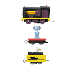 Thomas locomotiva motorizata diesel cu 2 vagoane, Mattel - Publisol.ro