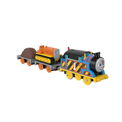 Thomas locomotiva motorizata echipa pe santier Thomas and Terence cu 2 vagoane - Publisol.ro