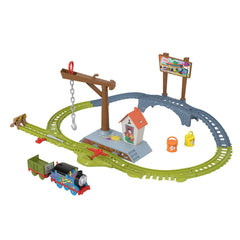 Thomas set de joaca cu locomotiva motorizata thomas livreaza vopseaua, Mattel - Publisol.ro