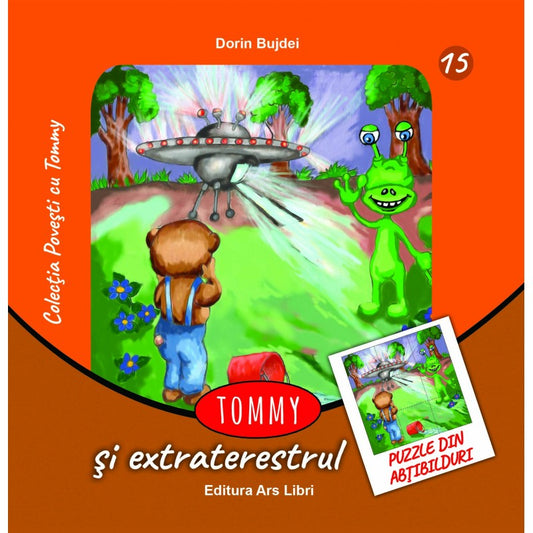 Tommy si extraterestrul - puzzle din abtibilduri, de Dorin Bujdei