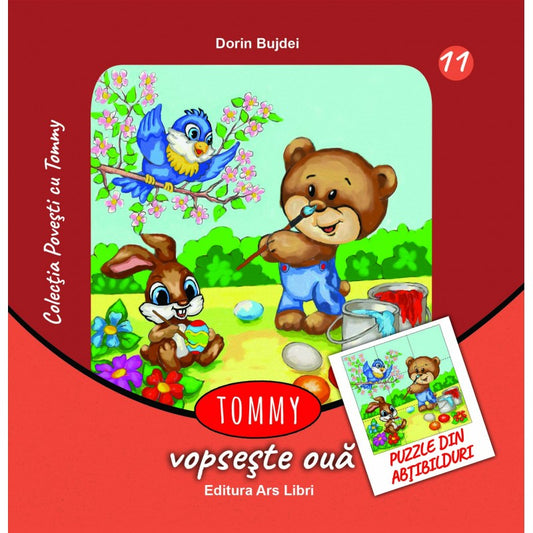 Tommy vopseste oua - puzzle din abtibilduri, de Dorin Bujdei