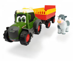 Tractoras cu remorca pentru animale cu figurina vacuta, Simba - Publisol.ro