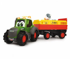 Tractoras cu remorca pentru animale cu figurina vacuta, Simba - Publisol.ro
