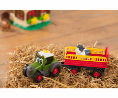 Tractoras cu remorca pentru animale cu figurina vacuta, Simba - Publisol.ro