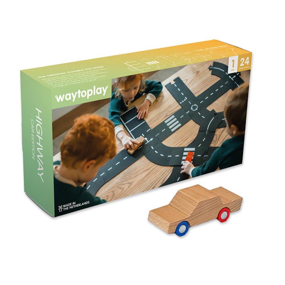 Traseu auto Waytoplay, Highway Car Edition, 25 piese - Publisol.ro