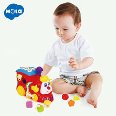 Trenulet educativ cu forme sunete si lumini, Jucarii Bebe - Publisol.ro