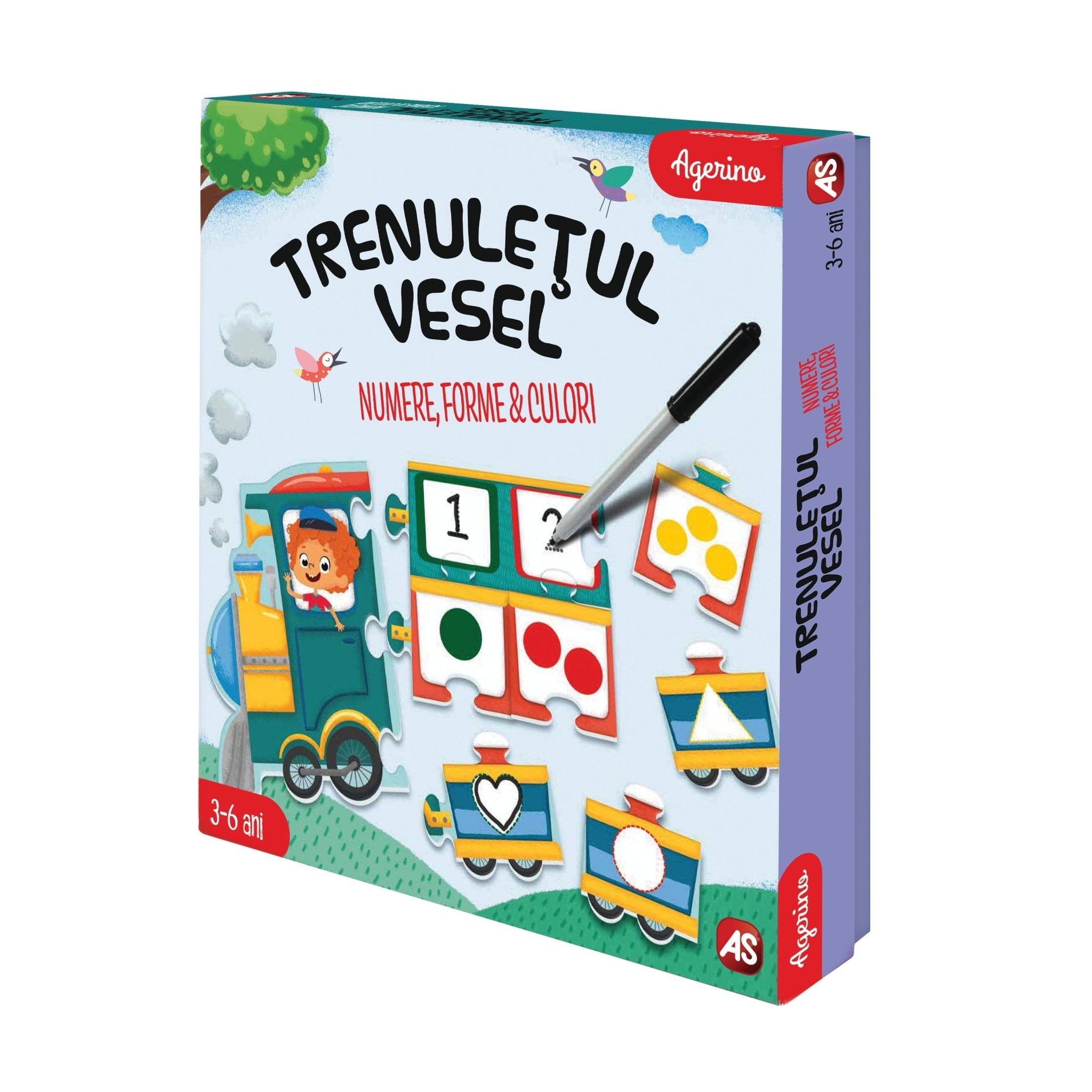 Trenuletul vesel numere forme culori, AS - Publisol.ro