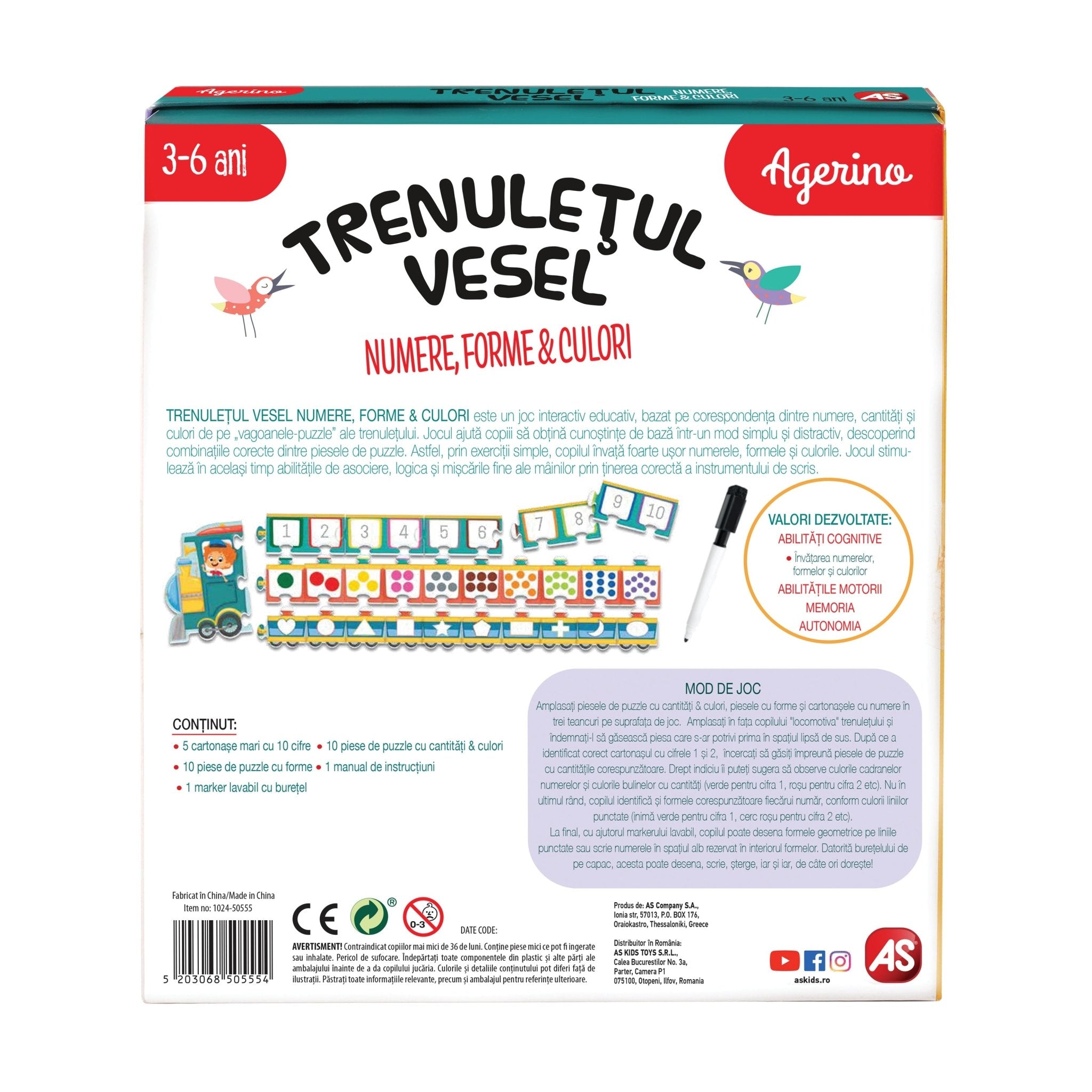Trenuletul vesel numere forme culori, AS - Publisol.ro