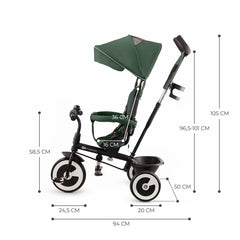 Tricicleta copii, kinderkraft aston, mystic green, Kinderkraft - Publisol.ro