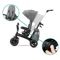 Tricicleta kinderkraft easytwist, platinum grey, Kinderkraft - Publisol.ro