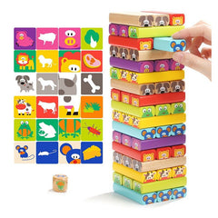 Turnuletul din lemn cu Animale 4 in 1, Top Bright - Publisol.ro