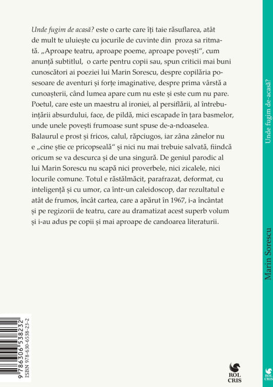 Unde fugim de acasa?, de Marin Sorescu - Publisol.ro