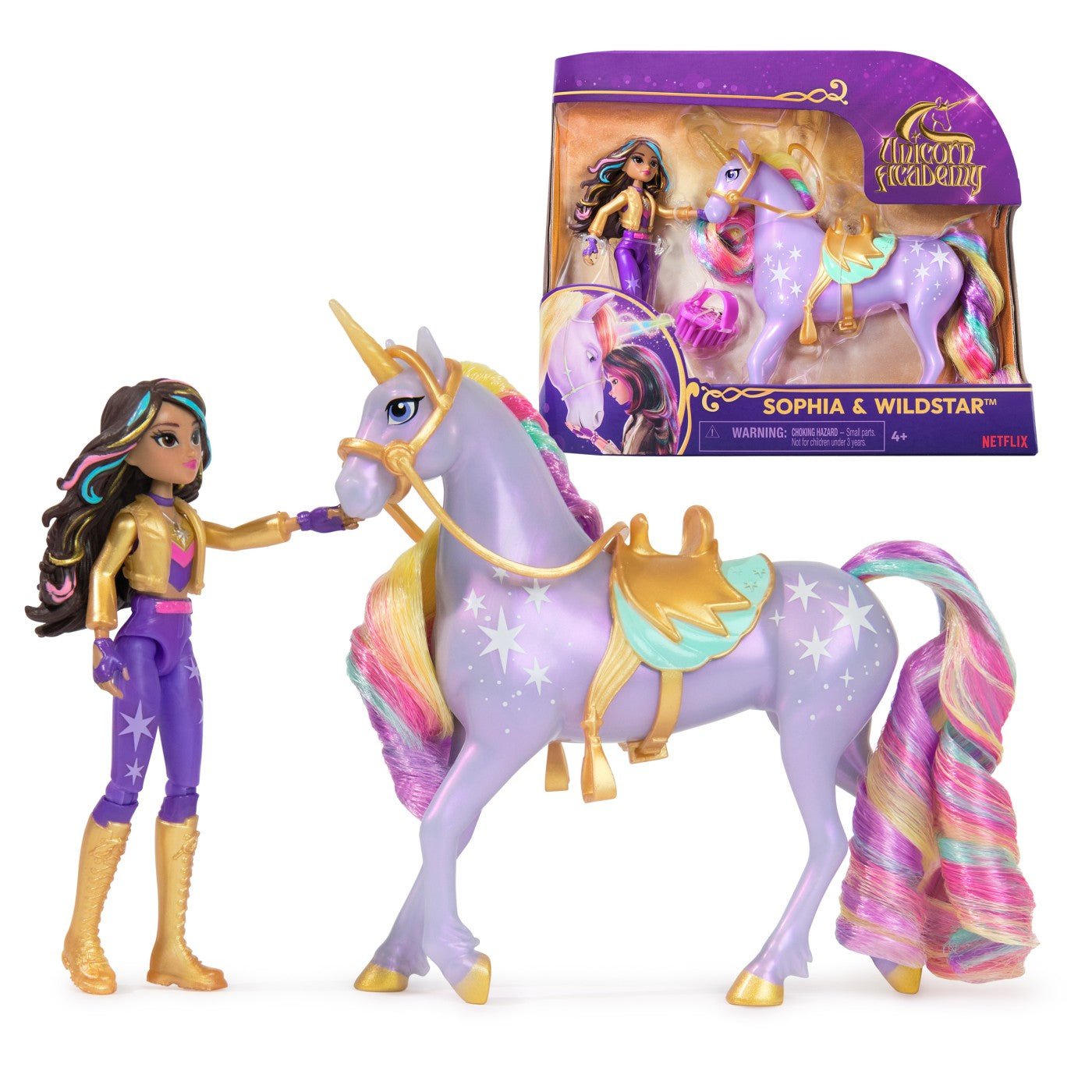 Unicorn Academy set Sophia si Wildstar cu accesorii de calarie - Publisol.ro
