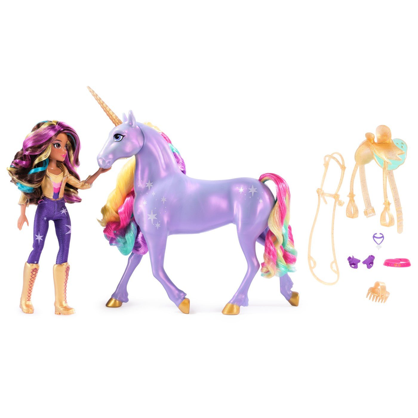 Unicorn academy set sophia si wildstar lumina de curcubeu, Spin Master - Publisol.ro