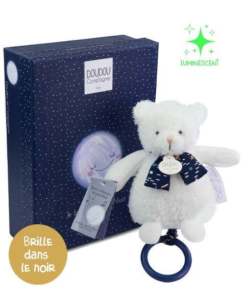 Ursulet muzical Doudou   CLAIR DE LUNE, 17 cm - Doudou et Compagnie