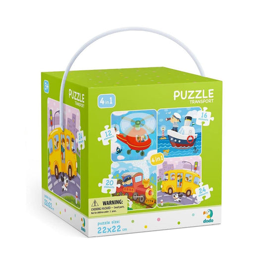 Vehicule, puzzle 4 in 1, Dodo Toys - Publisol.ro