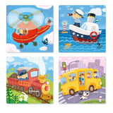 Vehicule, puzzle 4 in 1, Dodo Toys - Publisol.ro