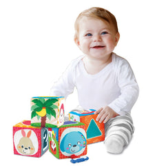 Winfun set 4 cuburi stivuibile din material textil, WINFUN - Publisol.ro