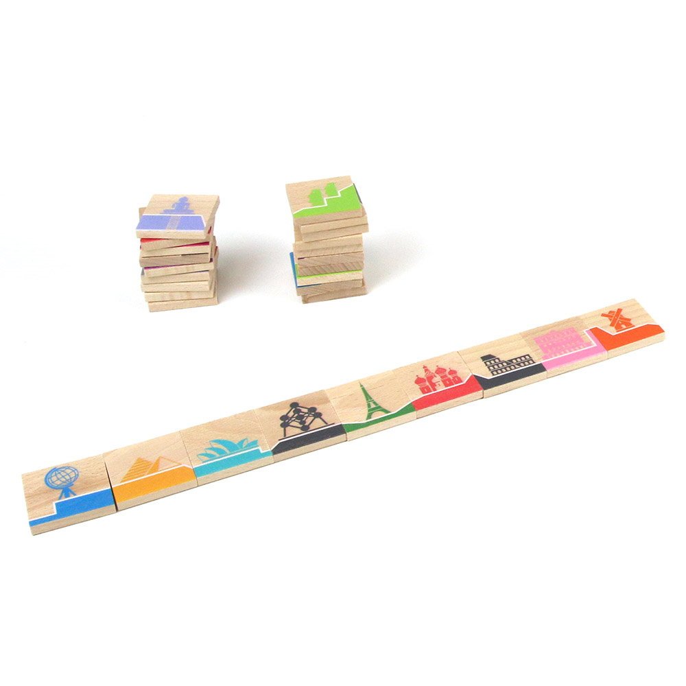 World Dominoes, joc de domino si memorie, Milaniwood - Publisol.ro