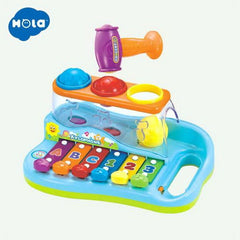 Xilofon cu mingiute si ciocanel, Jucarii Bebe - Publisol.ro